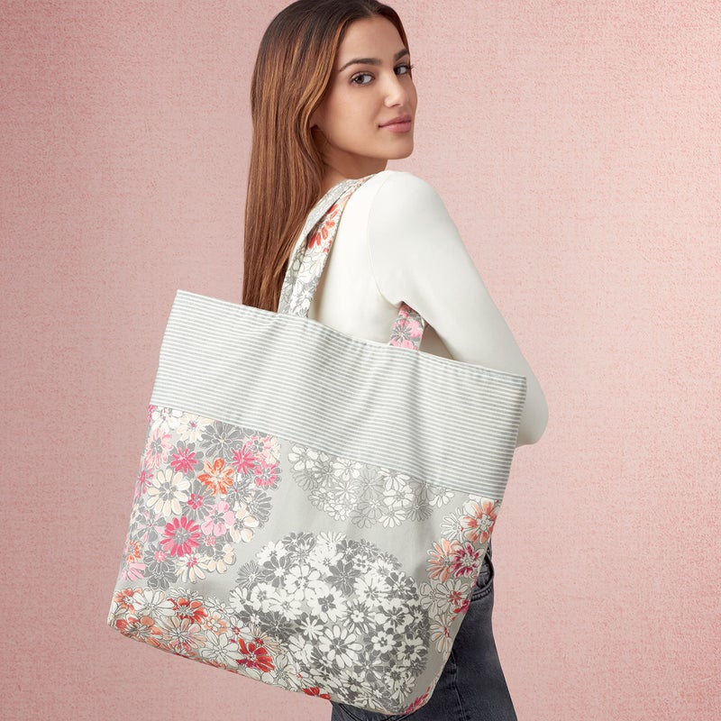 سيمبليسيتي حزمة حقيبة Simplicity Market and Grocery Tote، رمز 9298 نمط الخياطة فقط، مقاس واحد فقط، أبيض - Image 3